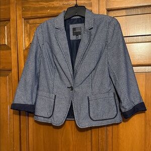 NWOT The Limited Navy Houndstooth Blazer